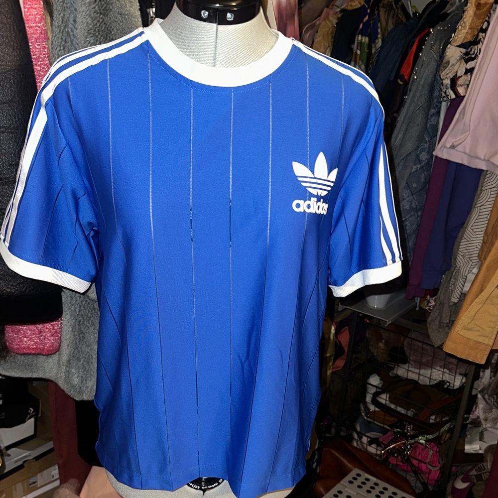Adidas Women's Blue Jersey with White Accents